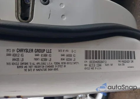 2011 Dodge Caliber Mainstreet from USA, damaged, VIN 1B3CB3HA2BD264713